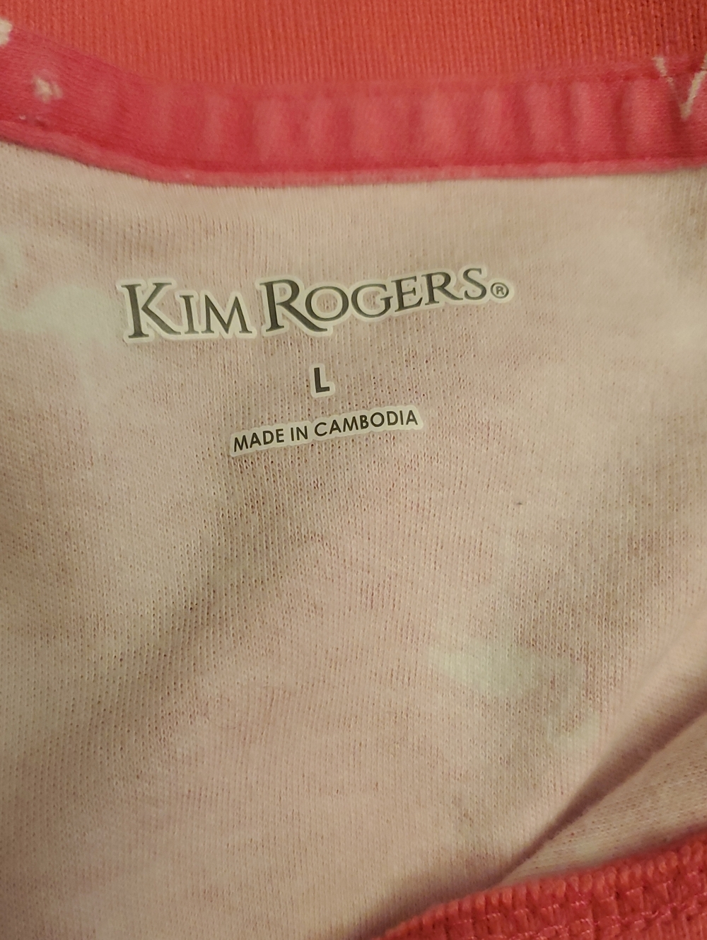 Kim Rogers Pink Flamingo Collared Preppy Polo Shirt, Large - Picture 4 of 5